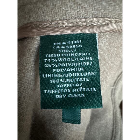 NWT Lauren Ralph Lauren truffle color draped waterfall open front coat size med - Picture 11 of 16